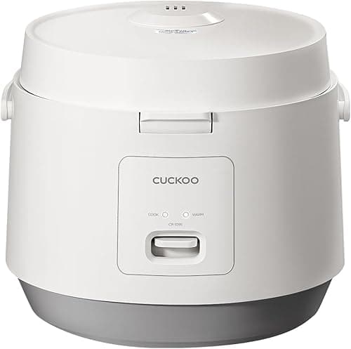 CUCKOO CR-1095 10-Cup (Uncooked) / 20-Cup (Cooked) Basic Rice Cooker and Warmer with Nonstick Inner Pot, Switch Press (White)