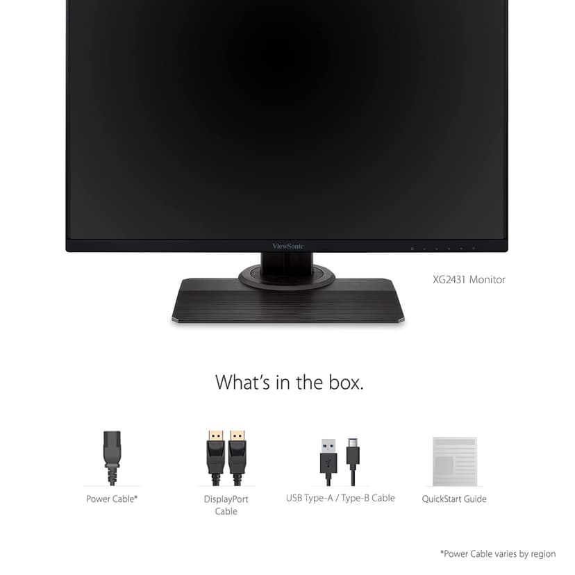ViewSonic OMNI XG2431 24 Inch 1080p 0.5ms 240Hz Gaming Monitor with AMD FreeSync Premium, Advanced Ergonomics, Eye Care, HDMI and DisplayPort for Esports, Black - 8