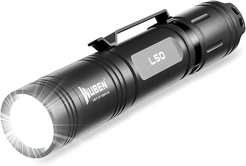 WUBEN L50 Ultra Powerful LED Torch, 1200 Lumens, IP68 Waterproof Tactical Torch, 5 Modes Military Flashlight for Camping Hiking Emergency