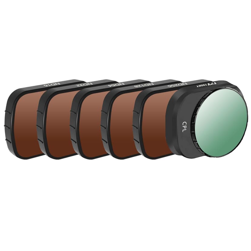 FPVtosky Mini 4 Pro ND Filter Set, Filters Kit Compatible with DJI Mini 4 Pro Accessories, 6 Pack (CPL, ND16, ND32, ND64, ND128, ND256) - 1