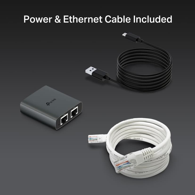 TP-Link EH210 Gigabit Ethernet Splitter 1000Mbps Gigabit Speed 1 to 2 Compatible with Cat 8/7/6/5/5 Ethernet Cables, Aluminium Alloy Casing, Plug & Play - 8