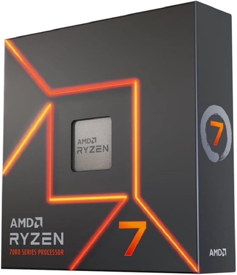 AMD Ryzensets 7 7700X Processor (integrated Radeon Graphics, 8 cores/16 threads, 105W DTP, AM5 Socket, 40MB cache, up to 5.4 GHz max boost, no cooler) - 1