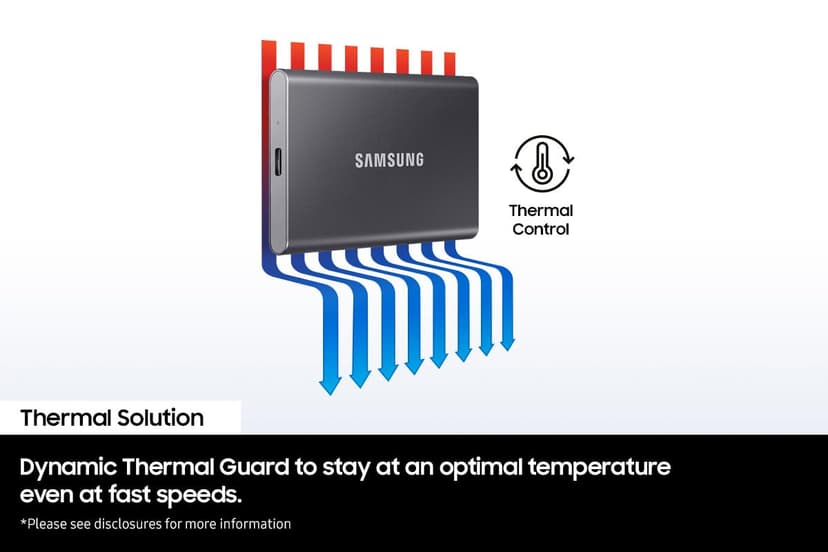 Samsung T7 Portable SSD - 2 TB - USB 3.2 Gen.2 External SSD Titanium Grey (MU-PC2T0T/WW) - 6
