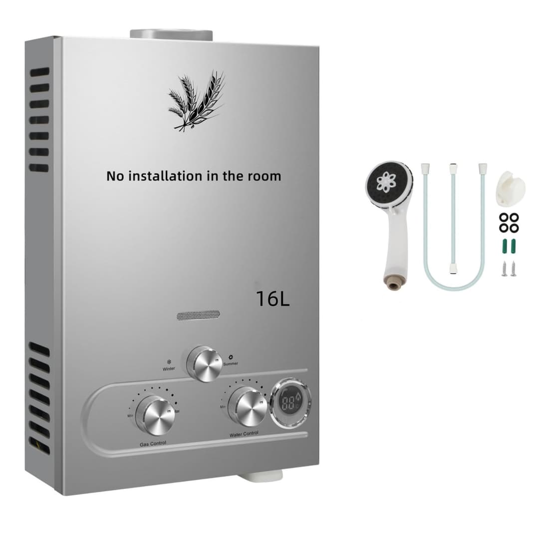 PEIXU 16L Chauffe-eau à Gaz,16L/min,Instantané Chauffe Ba…