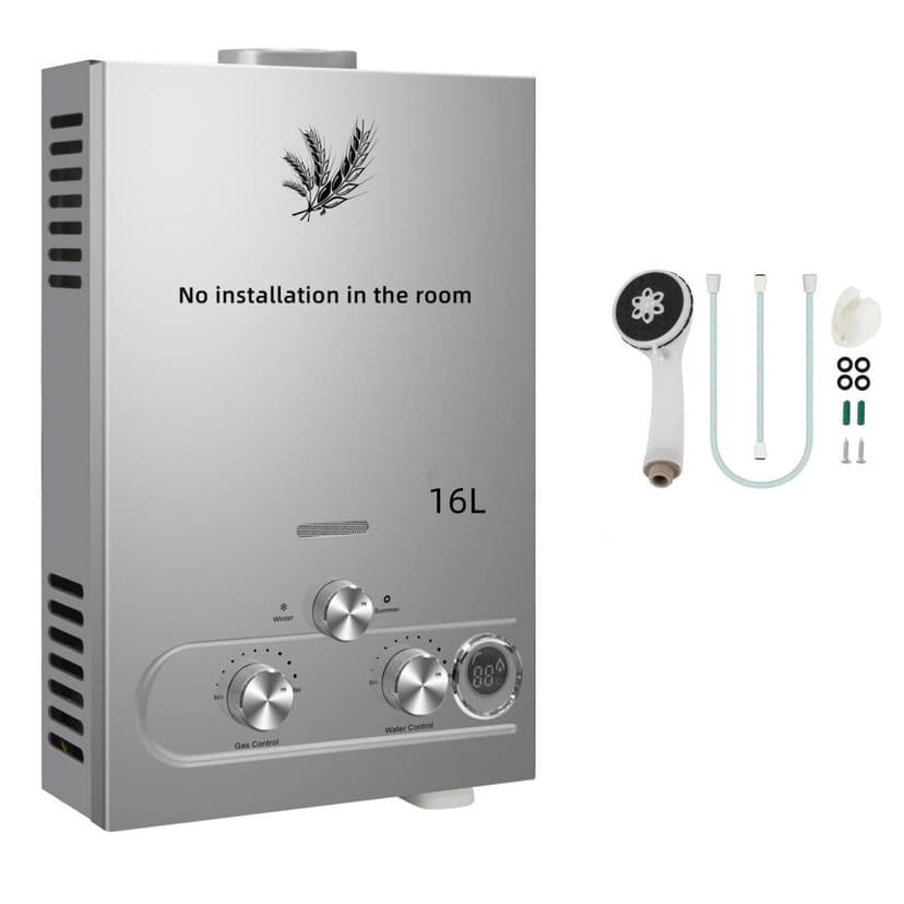 PEIXU 16L Chauffe-eau à Gaz,16L/min,Instantané Chauffe Ba… - 1