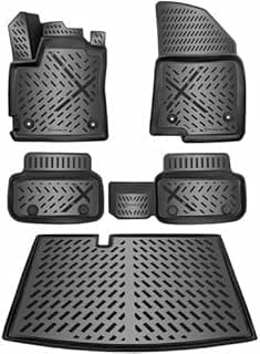 ELMASLINE Jeu de tapis en caoutchouc 3D et bac de coffre …
