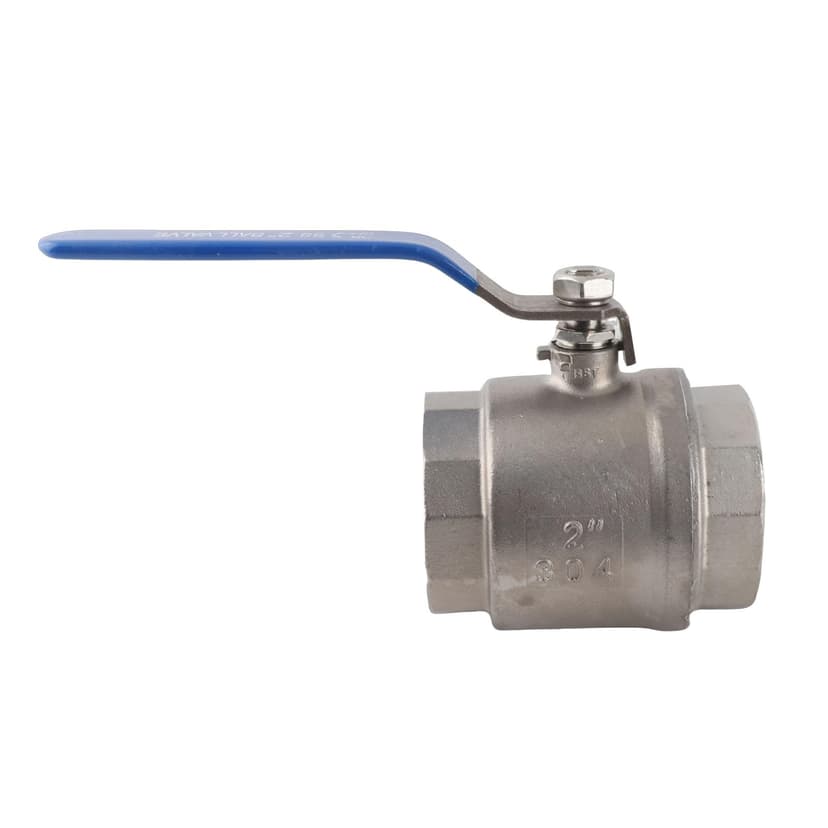 304 Stainless Steel Ball Valve 2 Inch Two Piece Female Thread Ball Valve Full Bore Lever Handle DN50 1000 WOG Suitable for Water, Oil and Non-flammable Gas - 8