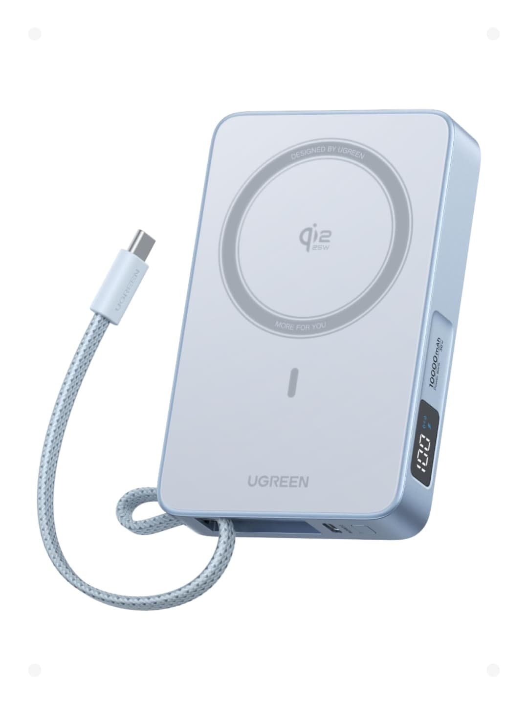 UGREEN MagFlow Qi2 25W Batterie Externe 10000mAh Câble US…