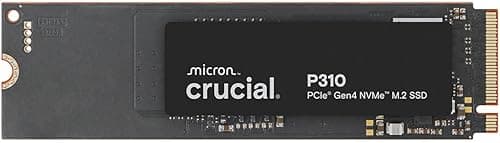 Crucial P310 500GB SSD M.2 2280 NVMe PCIe Gen4, Up to 6,600MB/s, Laptop & Desktop (PC) Compatible, Internal Solid State Drive - CT500P310SSD801