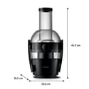 Philips Centrifugeuse Série 3000 - Extracteur de Jus avec cheminée XL 75mm, Technologie QuickClean, Capacité 2 L, Puissance 800W, Facile à assembler et rincer, Jus lisse sans pulpe, noir (HR1856/70) - 7