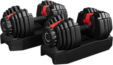 Yaheetech Haltères Réglables 2,5 à 24 kg 15 en 1 avec Bas…