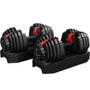 Yaheetech Haltères Réglables 2,5 à 24 kg 15 en 1 avec Base de Rangement, Système de Verrouillage de Sécurité, Poignée Antidérapante pour Entraînement à Domicile, Salle de Sport - 1