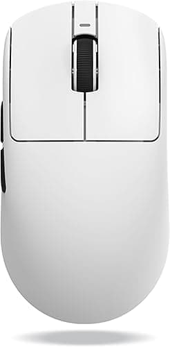 ATK VXE Dragonfly R1 SE+ Wireless Gaming Mouse, PAW3395 SE Sensor, DPI up to 18,000, 55g Lightweight, 70 Hr Battery Life, 5 Programmable Buttons, Tri-Mode 2.4G/Bluetooth/Wired - White