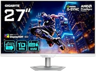 Gigabyte M27UP ICE 27” 4K UHD Gaming Monitor - Dual Mode (4K 160Hz or FHD 320Hz), 3840 x 2160, 1ms, 350 cd/m², FreeSync Premium, DisplayHDR400, HDMI 2.1, Displayport 1.4 - 1