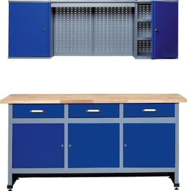 Küpper Ensemble établi 170 cm bleu outremer fabriqué en A…