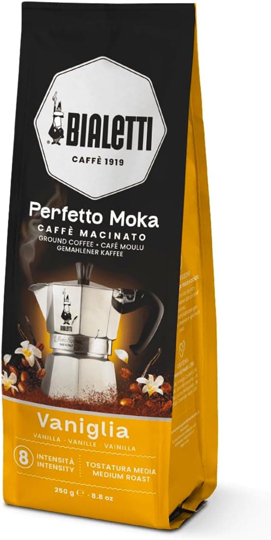 Bialetti Perfetto Moka Café Moulu, Arôme Vanille, 250 g - 1
