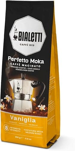 Bialetti Perfetto Moka Café Moulu, Arôme Vanille, 250 g