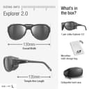 Julbo Explorer 2.0 Lunettes de Soleil Homme, Noir Mat/Gris, Taille Unique - 5