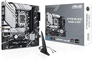 ASUS PRIME B760M-A WIFI Carte mère Intel B760, LGA 1700, mATX, DDR5, PCIe 5.0, 2 emplacements M.2, WiFi 6E, USB 3.2 Gen 2, Type-C, Noir  ASUS PRIME B760M-A WIFI Carte mère Intel B760, LGA 1700, mATX, DDR5, PCIe 5.0, 2 emplacements M.2, WiFi 6E, USB 3.2 Gen 2, Type-C, Noir