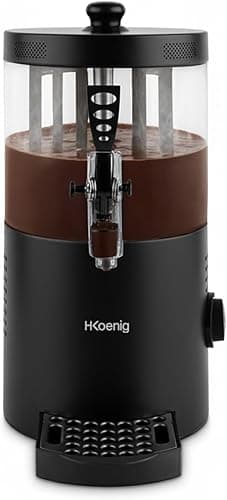 H.Koenig SHK802 Hot Beverage Machine, Stainless Steel, Black