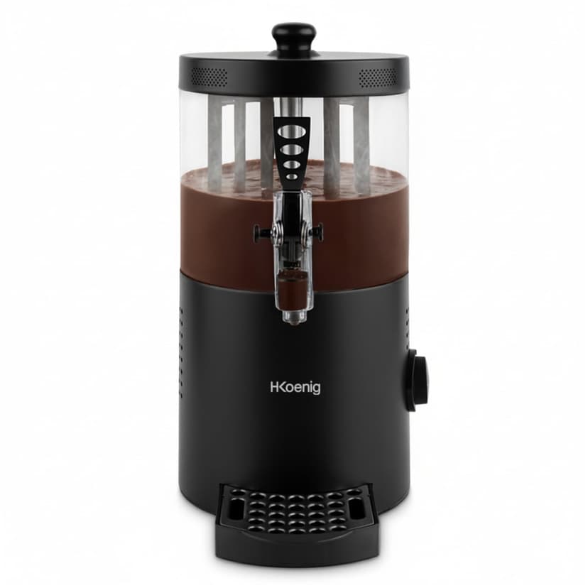 H.Koenig SHK802 Hot Beverage Machine, Stainless Steel, Black - 1