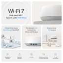 TP-Link Deco BE25(3-pack), BE3600 Mbps, 2×2.5 Gbps Ports, AI Supported Multi-Process Capability, Connectivity up to 150 Devices, VPN, WPA3, Dual-Band Wi-Fi 7 Mesh System - 3