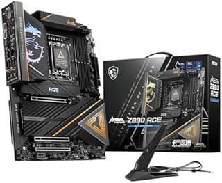 MSI MEG Z890 ACE Carte mère de Jeu (Prend en Charge Les processeurs Intel Core Ultra Series 2, LGA 1851, DDR5, PCIe 5.0, M.2, SATA, LAN 10 Gbit/s, USB Type-C, Wi-FI 7, Bluetooth 5.4, Thunderbolt 4 - 1