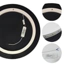 BD ART - Wall Mirror - Bathroom Mirror - Round Diameter 80 cm - with LED Lighting - Light Colour Cool White 4200 K, IP44 - Large Mirror - Full Length Mirror - Bathroom Wall Mirror - 3