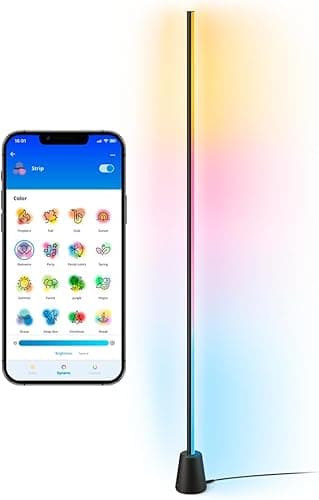 WiZ Gradient Floor Light – RGBIC Displays Multiple Colors at Once – Easy Setup and Sleek Design – Connects to Your Wi-Fi - Voice/App Control, Works with Google Home, Alexa and HomeKit​​