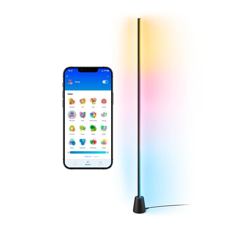 WiZ Gradient Floor Light – RGBIC Displays Multiple Colors at Once – Easy Setup and Sleek Design – Connects to Your Wi-Fi - Voice/App Control, Works with Google Home, Alexa and HomeKit​​ - 1
