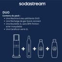 Sodastream Duo Sparkling Water and Soda Machine for Glass Jug | Pack of 1 Glass Jug 1L + 1 Bottle 1L Stainless Steel Finish Dishwasher + 1 60L Gas Refill Clip | Black - 4