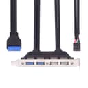 ChenYang USB Front Panel Header 9/10Pin & 19/20Pin to 2 USB 2.0 & 2 USB 3.0 Female Chassis Back Panel Port Extension Cable 0.5M with 12cm PCI-E Slot Bracket - 8