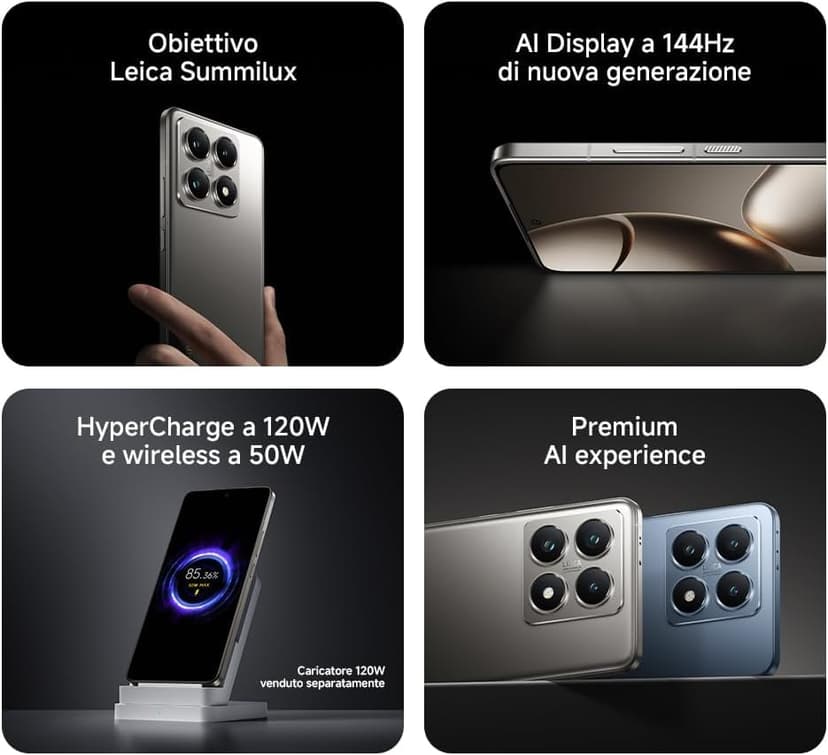 Xiaomi 14T Pro Smartphone 12GB+256GB MediaTek Dimensity 9300+ 5000mAh Battery 120W Hyper Charge, Titanium - 5