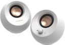 CREATIVE Pebble V3 Minimalist USB C 2.0 Desk Speaker with USB Audio, Clear Dialogue, Bluetooth 5.0, 8W Sine Wave Power at 16W Peak Power, USB-A Converter Included (White) - 1