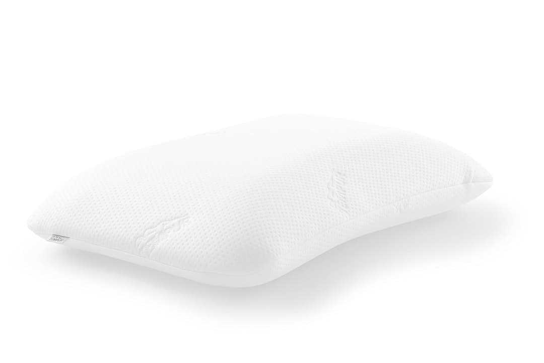 TEMPUR Oreiller de sommeil Symphony, Mousse à mémoire de forme, oreiller ergonomique de soutien cervical pour dormeurs sur le dos et sur le côté, soutien ferme, L (63 x 43 x 14 cm), Blanc