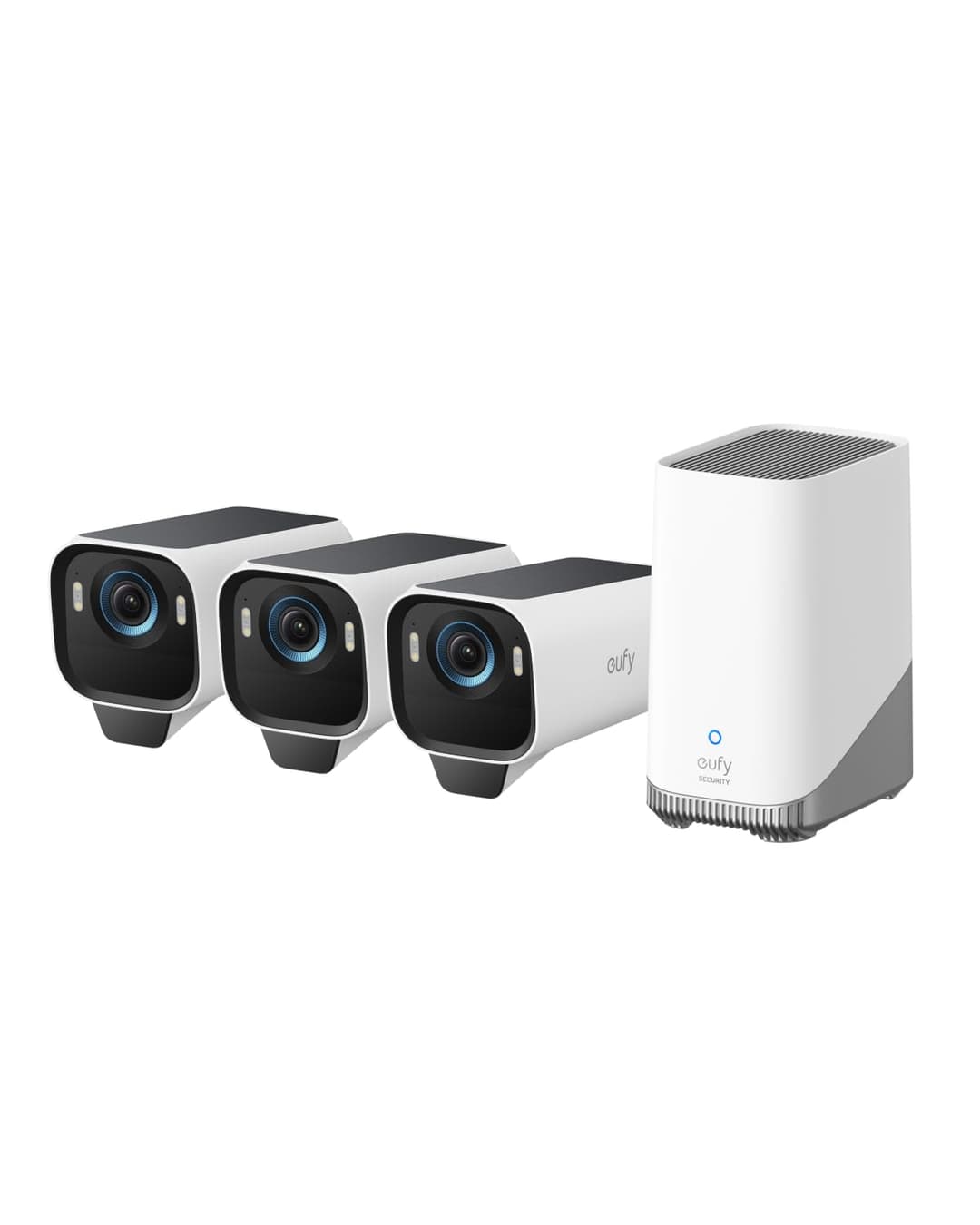 eufy Security S3 Pro (eufyCam 3 Pro), 4K Camera Surveillance WiFi exterieure sans Fil avec Panneau Solaire, Vision Nocturne MaxColor, Reconnaissance faciale IA, Stockage Local, aucuns Frais mensuels