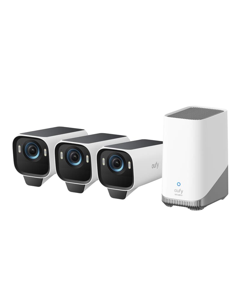eufy Security S3 Pro (eufyCam 3 Pro), 4K Camera Surveillance WiFi exterieure sans Fil avec Panneau Solaire, Vision Nocturne MaxColor, Reconnaissance faciale IA, Stockage Local, aucuns Frais mensuels - 1