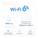 MERCUSYS TP-Link Halo H1500X (3-Pack) AX1500Mbps WiFi 6 Mesh Router, Coverage Up to 550 m², Dual Band, Powerful Repeater, 3 Gigabit Ports, Parental Control, Plug and Use - 2