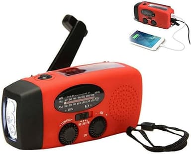 Radio d’Urgence avec Batterie 2000mAh, Manivelle, Solaire…