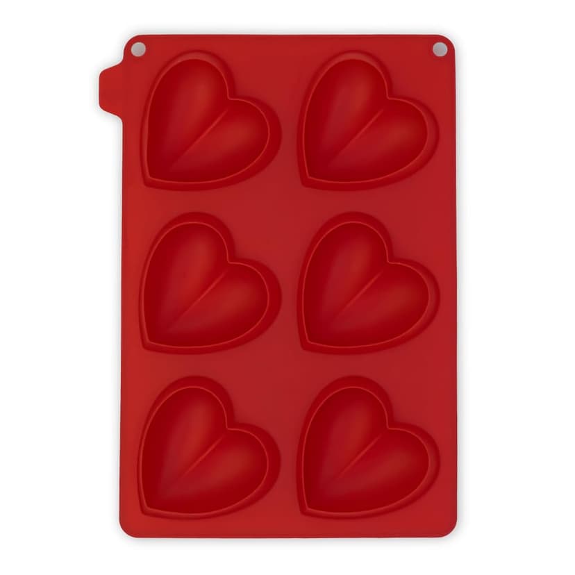 CECOA Silicone Mould with 6 3D Hearts - 3