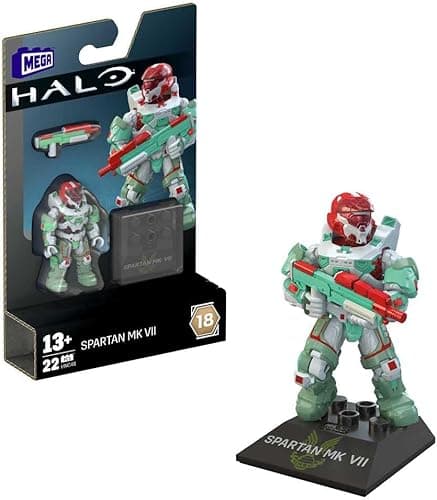 MEGA Halo Hero Collection White Hero Building Toy for Kids Ages 8 and Up