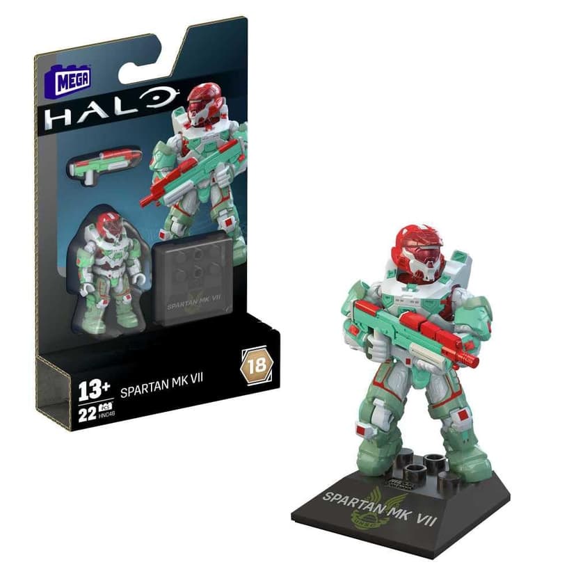 MEGA Halo Hero Collection White Hero Building Toy for Kids Ages 8 and Up - 1