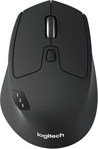 Logitech M720 Triathlon, Souris sans Fil, Multi-Dispositifs, Bluetooth et 2,4 GHz avec Récepteur USB Unifying, 1000 PPP, 8 Boutons, Batterie Longue Durée 24 Mois, Portable/PC/Mac/iPad OS - Noir