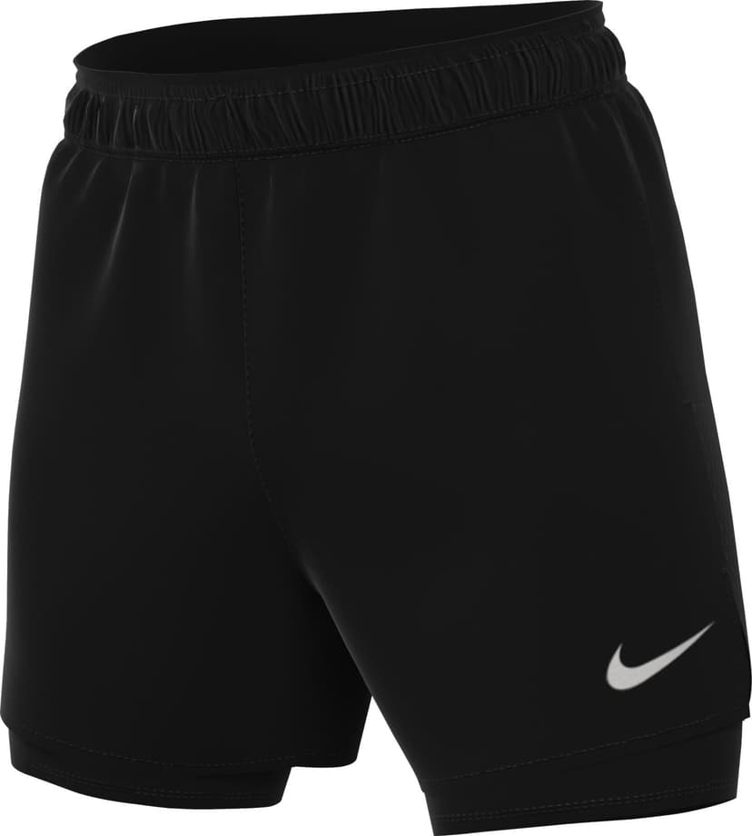 Nike Challenger HJ3588-010 Versatile 2-in-1 Shorts with Dri-Fit Technology (Men, Approx. 18 cm), Black/Black/Reflective Silv, L - 1