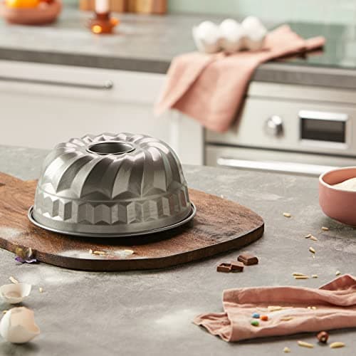 PME - Moule à Kouglof Anti-adhérent en Acier au Carbone 220 mm x 100 mm de Profondeur, Silver - 7