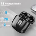 Wireless Earbuds Bluetooth Earphones, 60H Deep Bass Ear Buds with 6 Noise Cancelling Microphone, IP5 Waterproof in Ear Headphones for iPhone Android Sports Gaming (Black) - 4