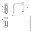 Hinge equ' Stainless Steel Vertical Door Hinge with Mini Composite, Black 9005 - 2