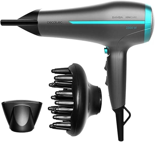 Cecotec Bamba IoniCare 5200 Aura Black Ionic Hair Dryer, …