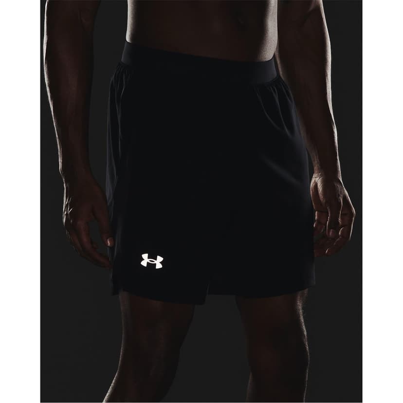 Under Armour UA Launch 7'' Shorts - Shorts - Bottoms - Black/White/Reflective - Size: LG - 3