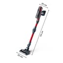 Rowenta X-Pert 6.60 Smart Aspirateur Balai sans fil, Tube Flex, Idéal pour les Poils D'animaux, Léger, Puissance 100W, Autonomie 45min, LED RH6471WO, Noir/Rouge - 3